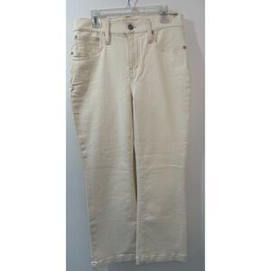 Madewell women’s cream mid-rise kickout jeans NWT size 26p  #15-1759